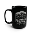 Tailwheel Cowboy Black Mug — 15oz Aviation Pilot Coffee Cup