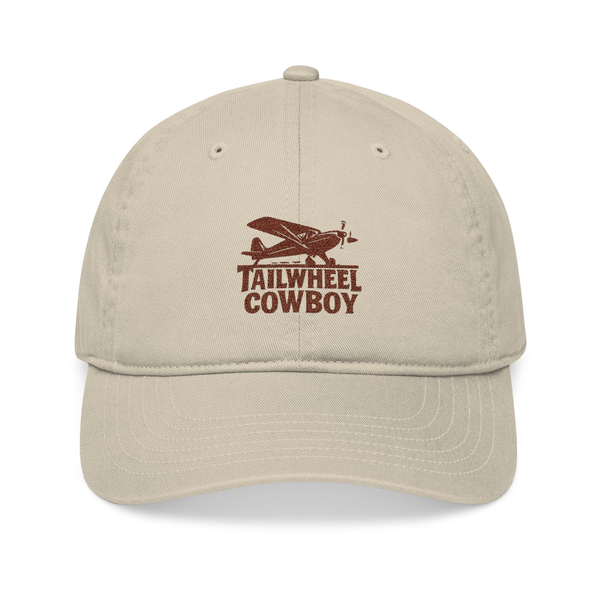 Tailwheel Cowboy Embroidered Baseball Cap — Vintage Pilot Hat