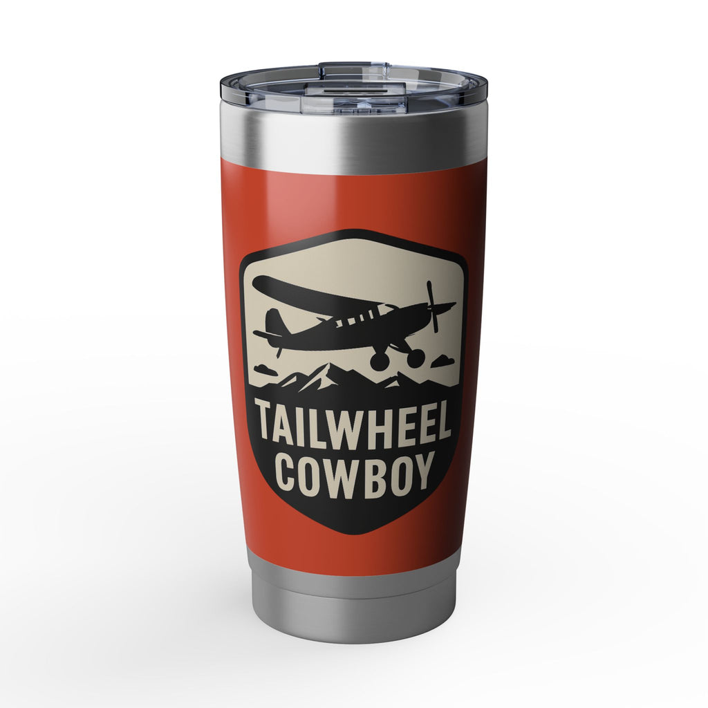 Tailwheel Cowboy 20oz Travel Tumbler — Insulated Stainless Steel Adventure Cup