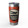 Tailwheel Cowboy 20oz Travel Tumbler — Insulated Stainless Steel Adventure Cup