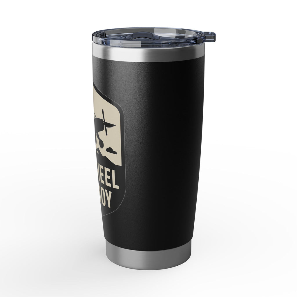 Tailwheel Cowboy 20oz Travel Tumbler — Pilot Coffee Cup for Aviators