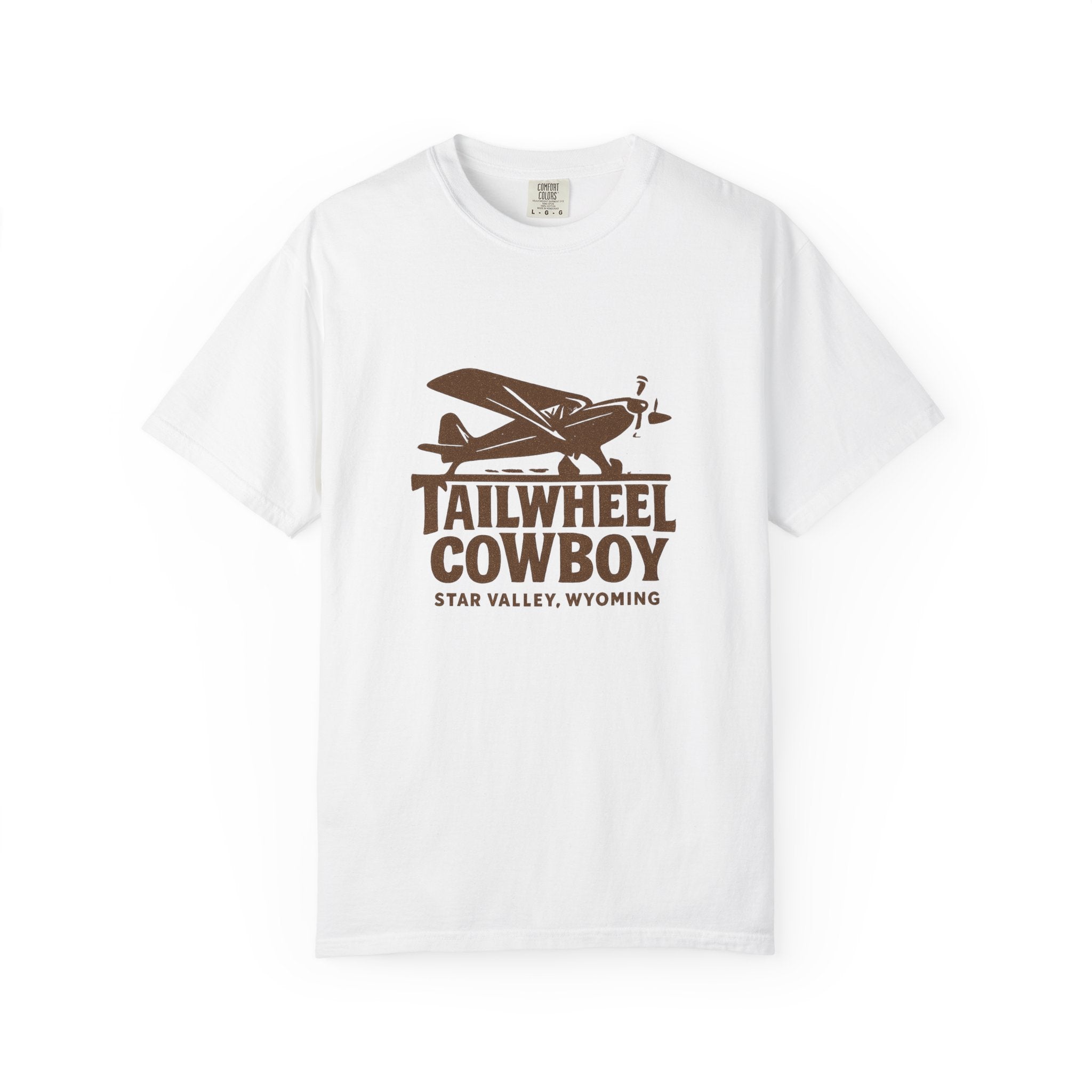 Tailwheel Cowboy Plane T-Shirt — Star Valley Wyoming Aviation Tee
