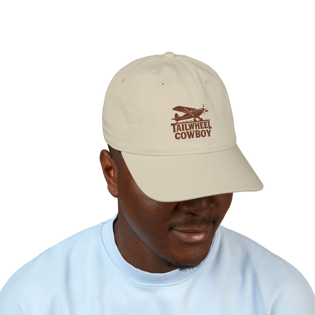 Tailwheel Cowboy Embroidered Baseball Cap — Vintage Pilot Hat