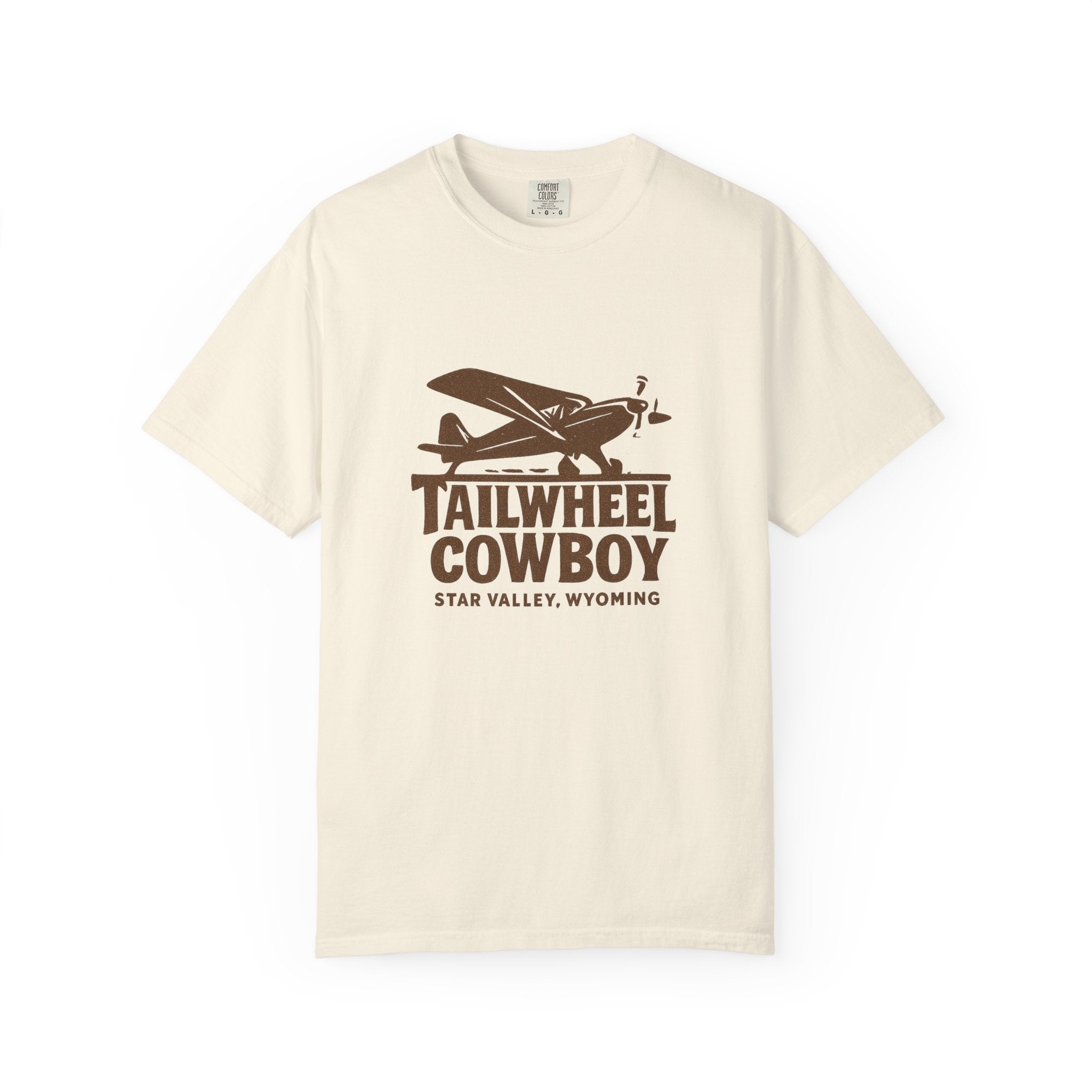 Tailwheel Cowboy Plane T-Shirt — Star Valley Wyoming Aviation Tee