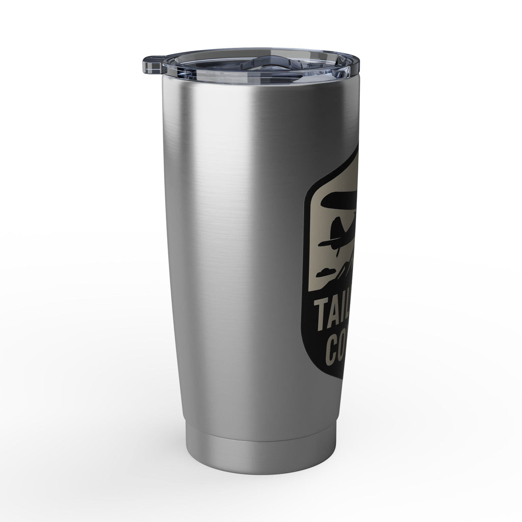 Tailwheel Cowboy 20oz Travel Tumbler — Pilot Coffee Cup for Aviators
