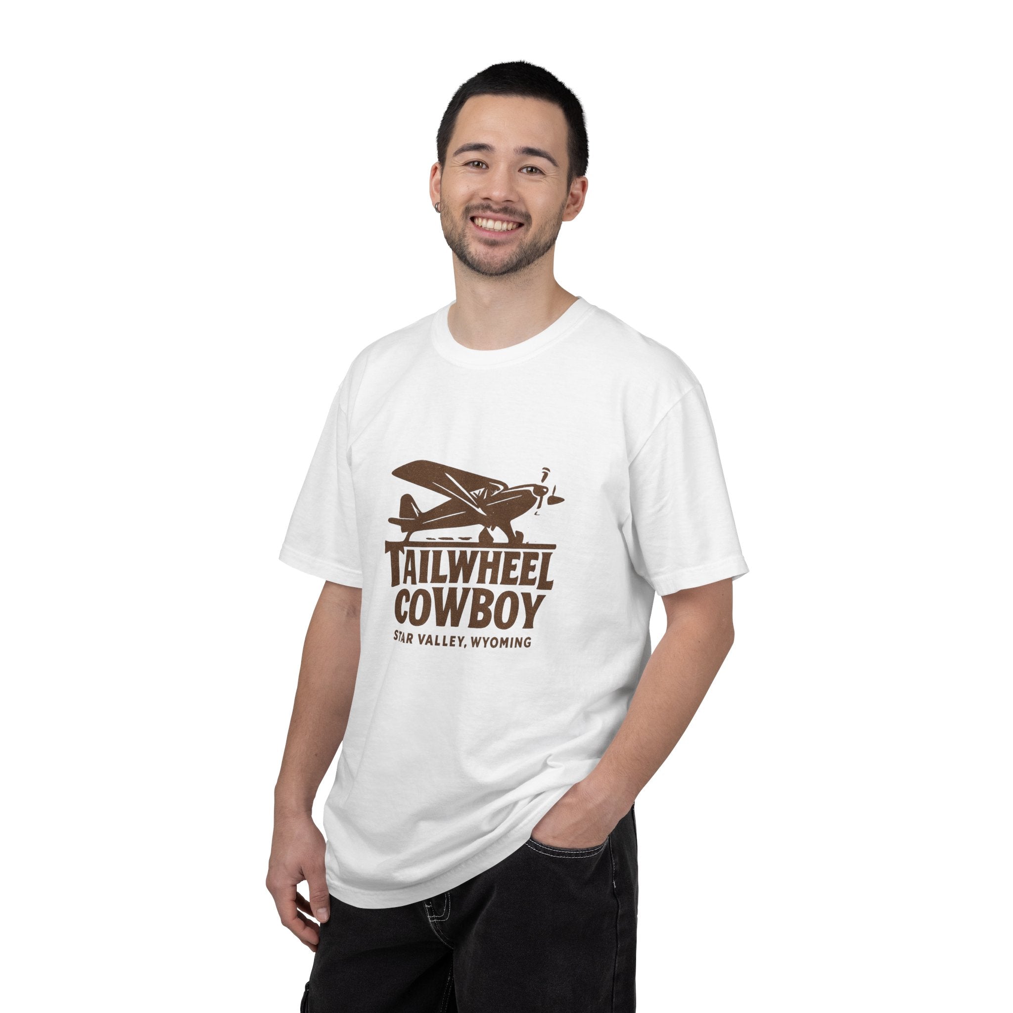 Tailwheel Cowboy Plane T-Shirt — Star Valley Wyoming Aviation Tee