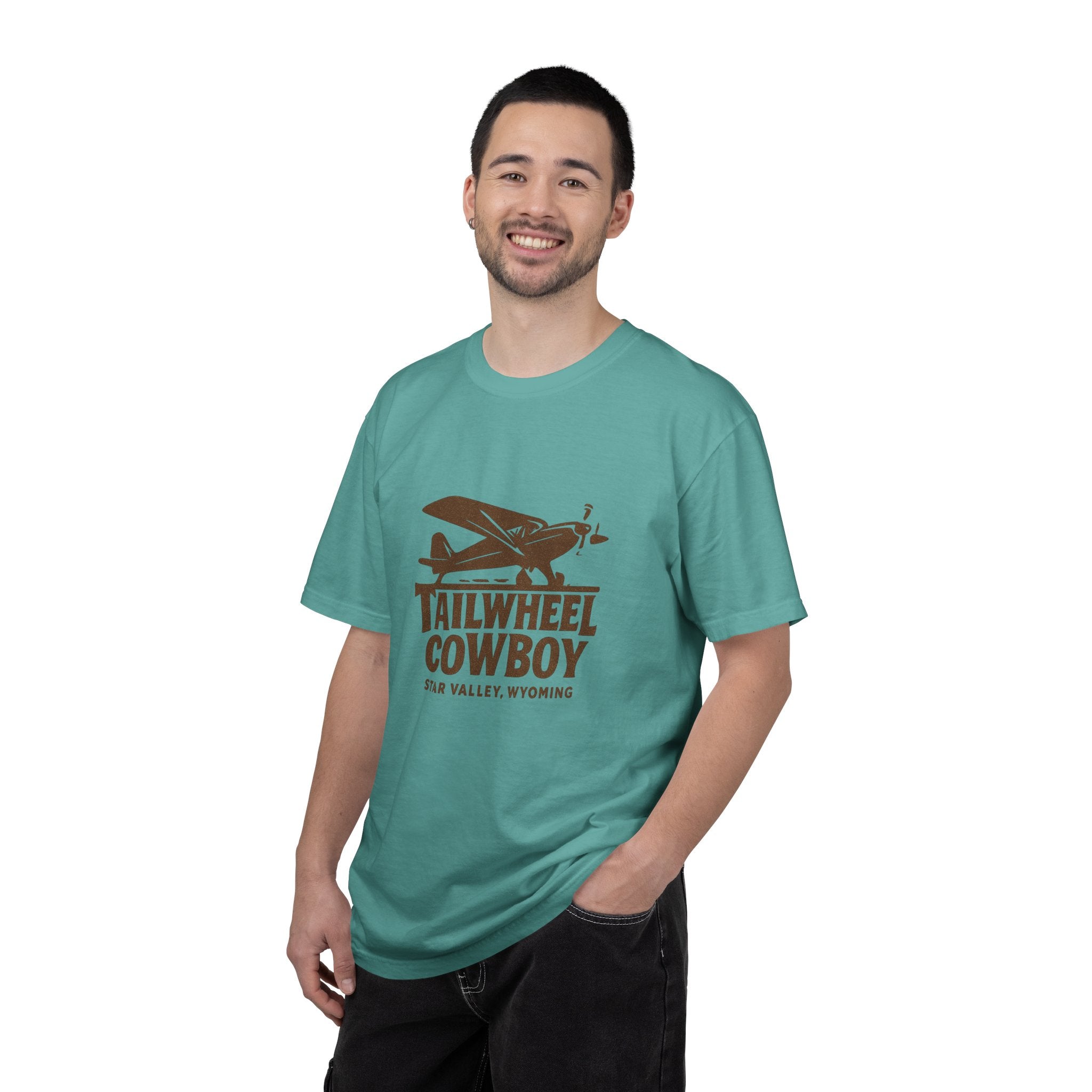 Tailwheel Cowboy Plane T-Shirt — Star Valley Wyoming Aviation Tee