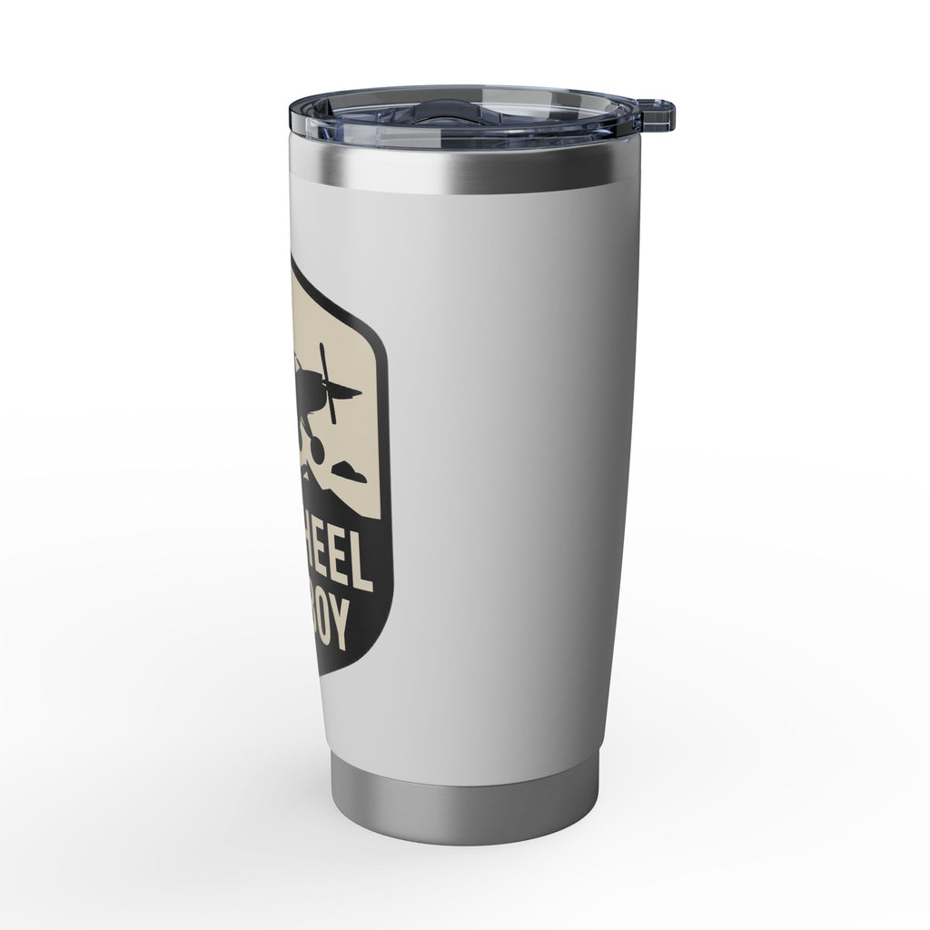 Tailwheel Cowboy 20oz Travel Tumbler — Pilot Coffee Cup for Aviators