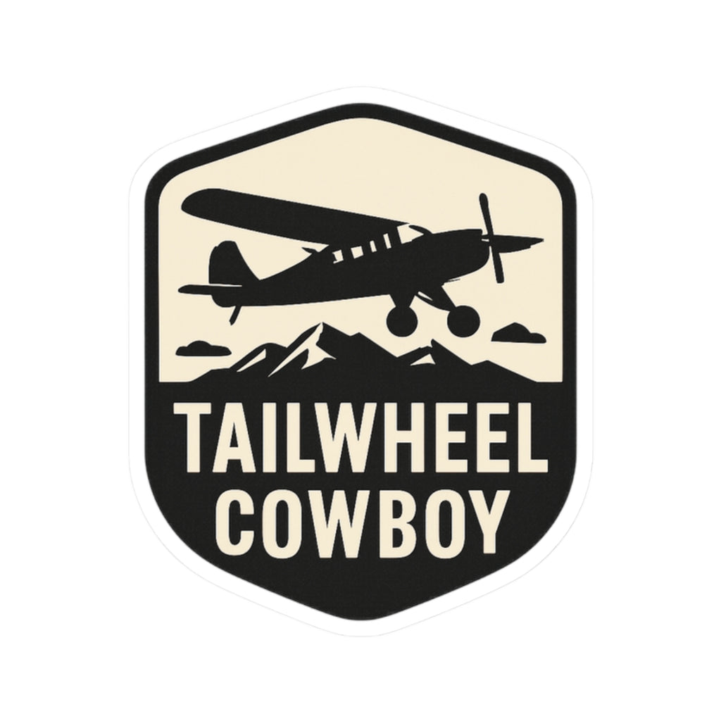 Tailwheel Cowboy Sticker, choose size