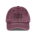 Vintage Cowboy Embroidered Cap — 'Tailwheel Cowboy' Distressed Dad Hat