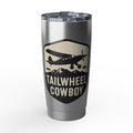 Tailwheel Cowboy 20oz Travel Tumbler — Pilot Coffee Cup for Aviators